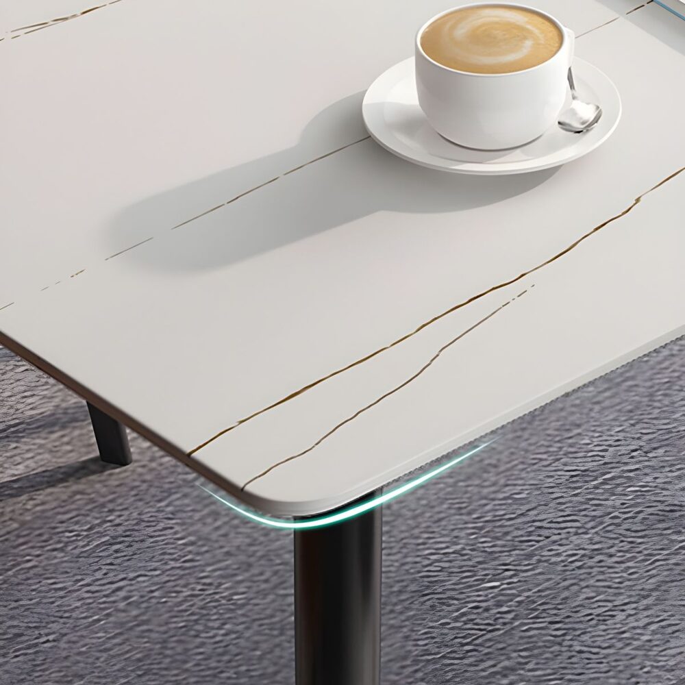 Cận cảnh mặt đá Ceramic vân mây bàn ăn AB001