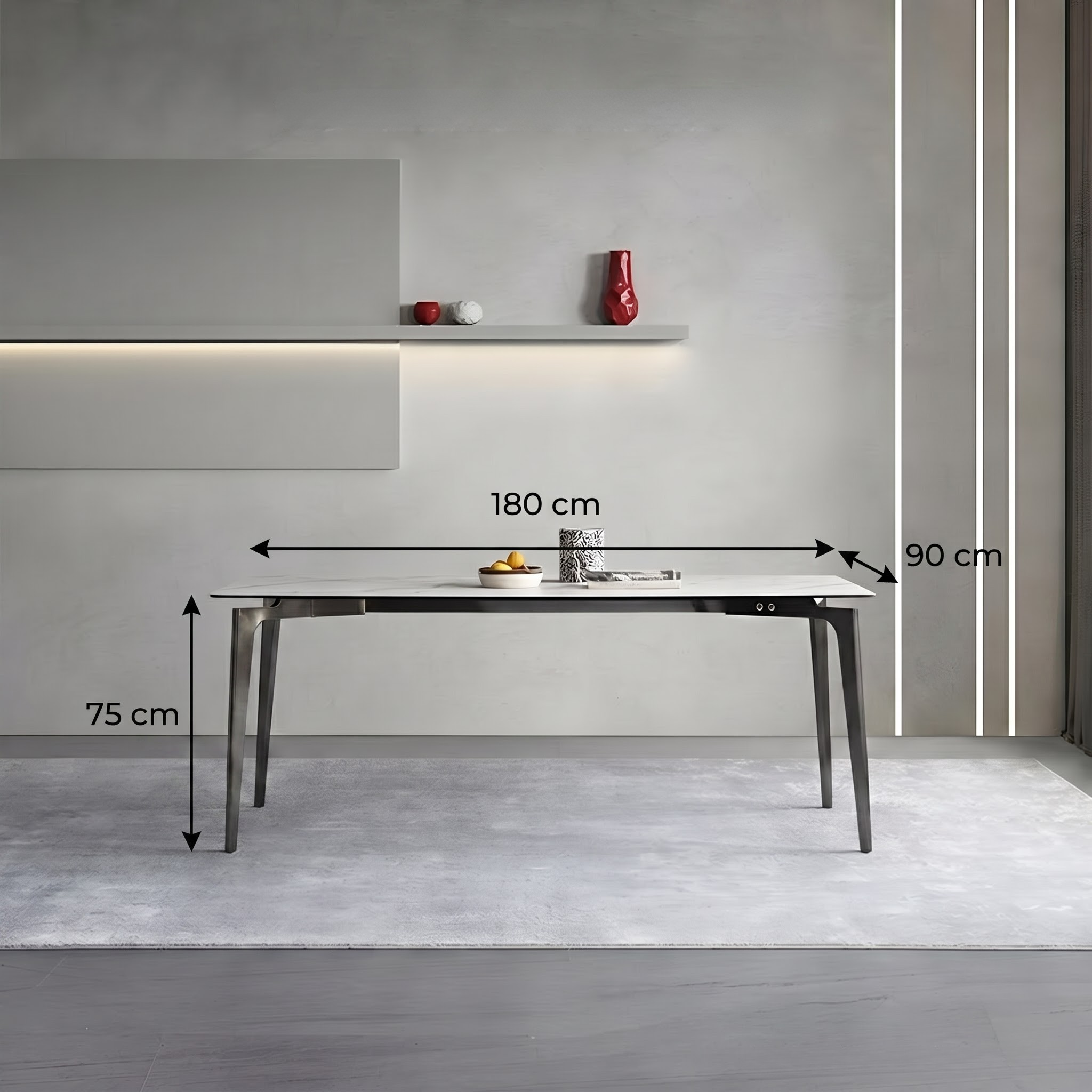Hình ảnh và kích thước bàn ăn AB072
