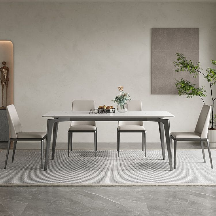 Chi tiết thiết kế bàn ăn mặt đá AB072 nhập khẩu