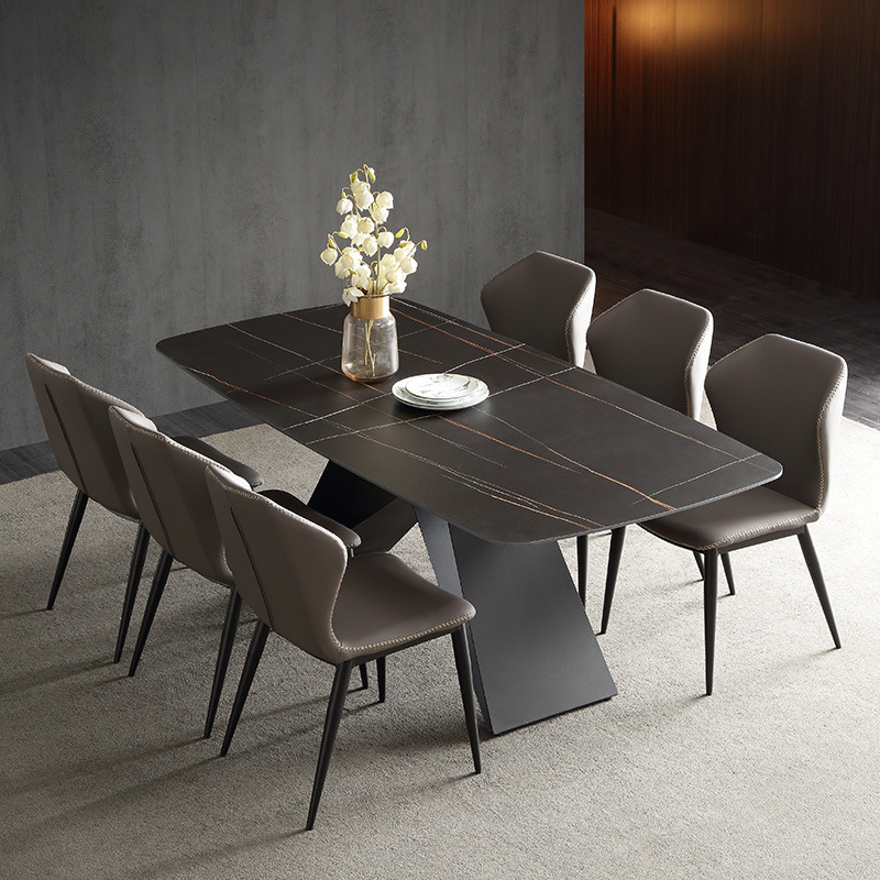 Chi tiết mặt đá Ceramic của bàn ăn AB012
