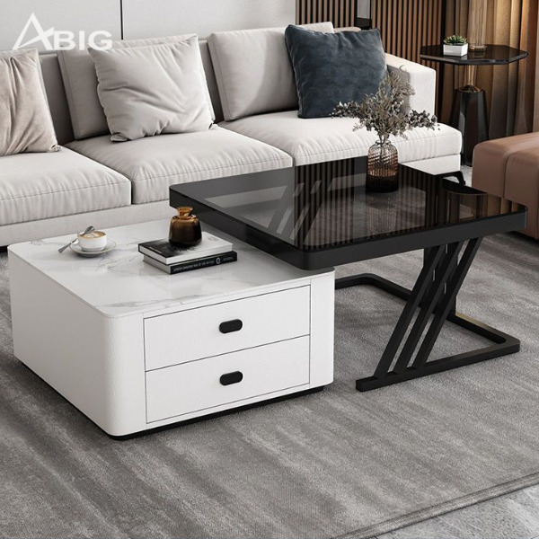 Bàn sofa đôi vuông nhập khẩu có hộc kéo BT006 Bàn sofa đôi vuông nhập khẩu có hộc kéo BT006
