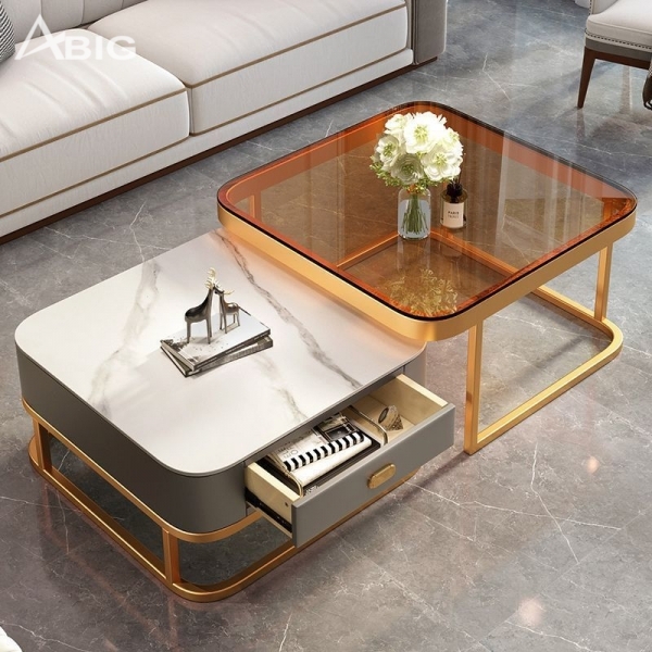 Bàn sofa vuông đôi cho phòng khách sang trọng BT018 Bàn sofa vuông đôi cho phòng khách sang trọng BT018