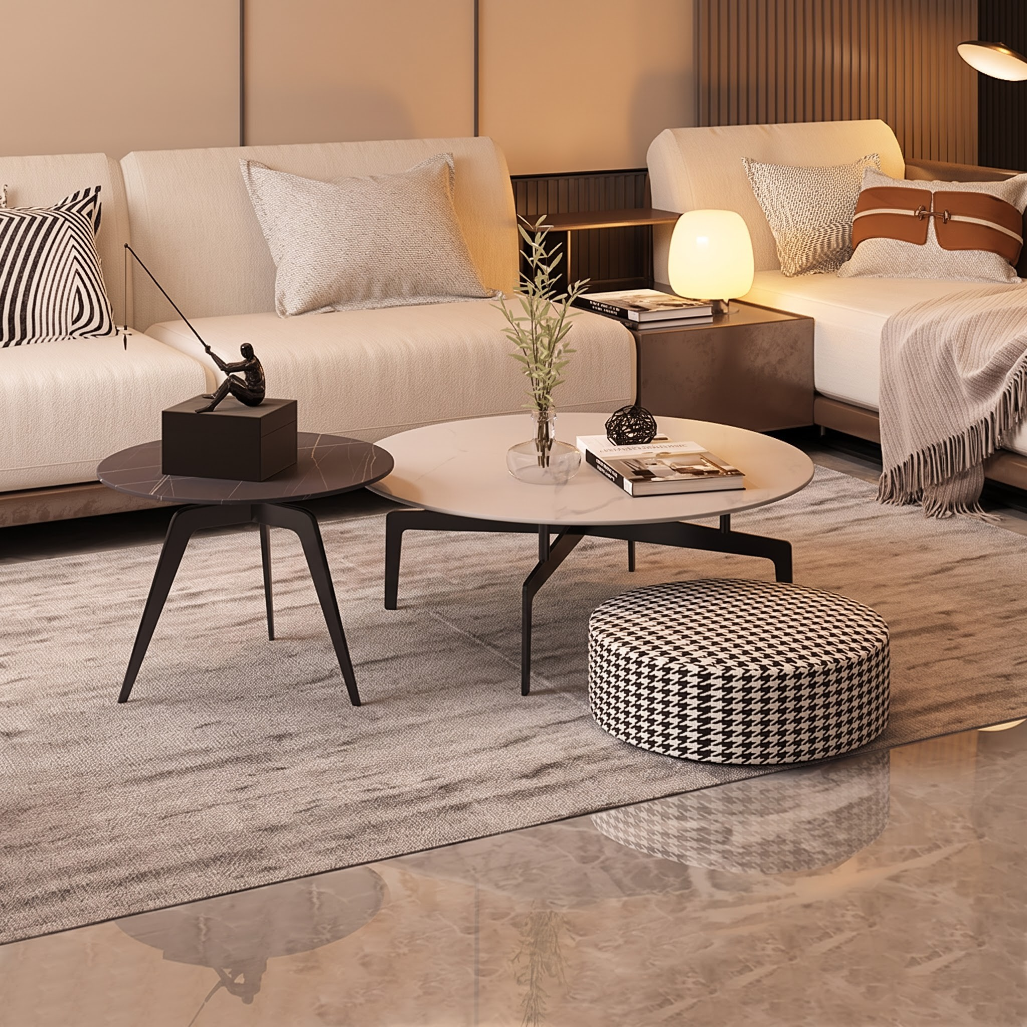 Bàn trà sofa hiện đại mặt đá BT045