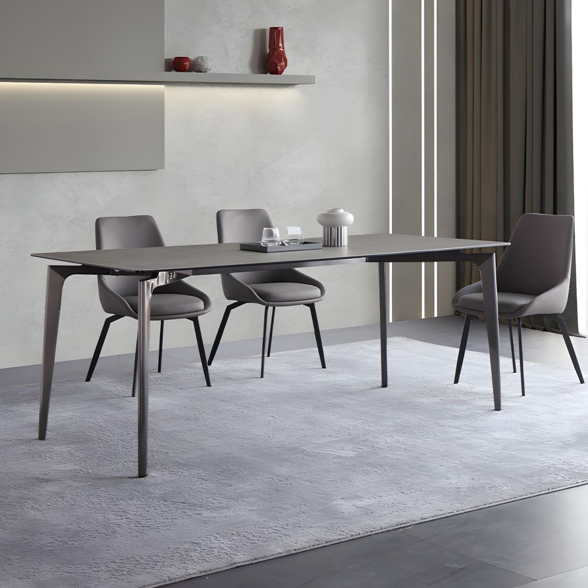 Mặt đá Ceramic của bộ bàn ăn GW008