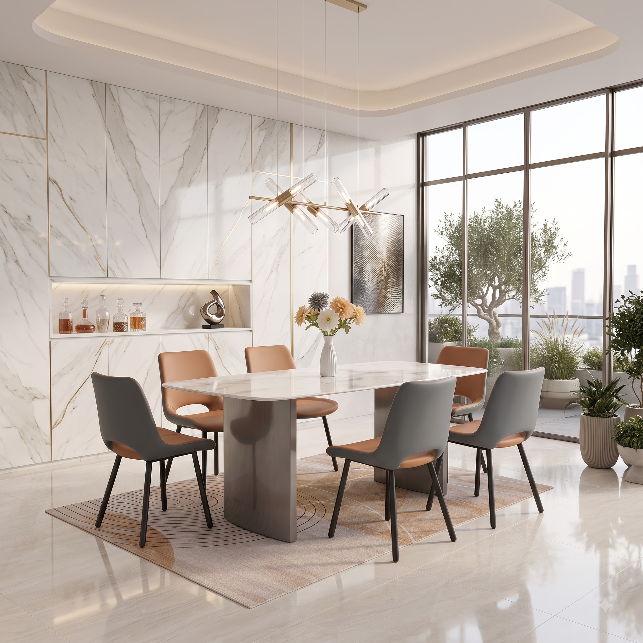 Bộ bàn ăn Luxury 6 ghế cao cấp BL037 Bộ bàn ăn Luxury 6 ghế cao cấp BL037