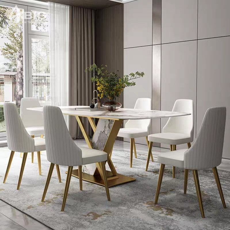 Chi tiết chất liệu Bộ bàn ăn Luxury 6 ghế cao cấp BL055