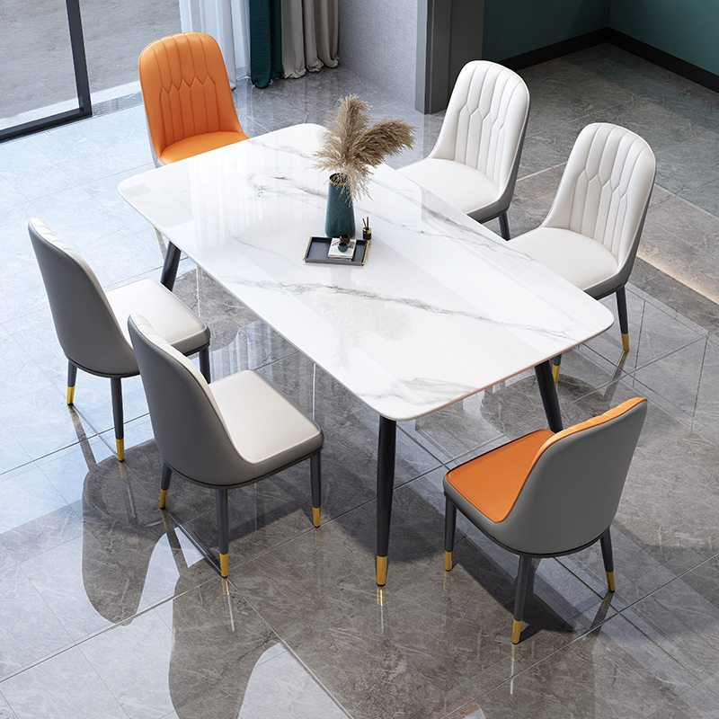 Chi tiết chất liệu Bộ bàn ăn mặt đá Ceramic 6 ghế Monet không tay