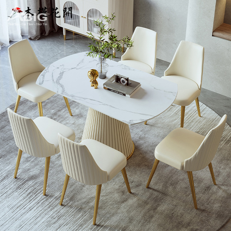 Bộ bàn ăn tròn 6 ghế cao cấp BL041 Chi tiết Bộ bàn ăn tròn 6 ghế cao cấp BL041