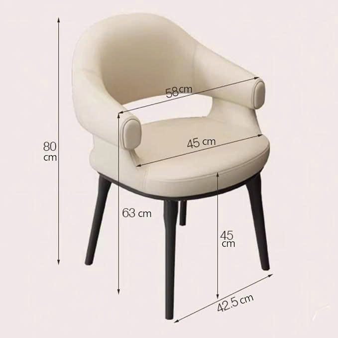 Kích thước và chi tiết Ghế ăn bọc da hiện đại XN047