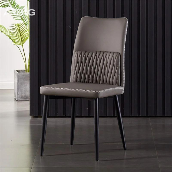 Ghế ăn đẹp bọc da chân sắt GW039 - góc nhìn 1 Ghế ăn đẹp bọc da chân sắt GW039 - hình ảnh 1