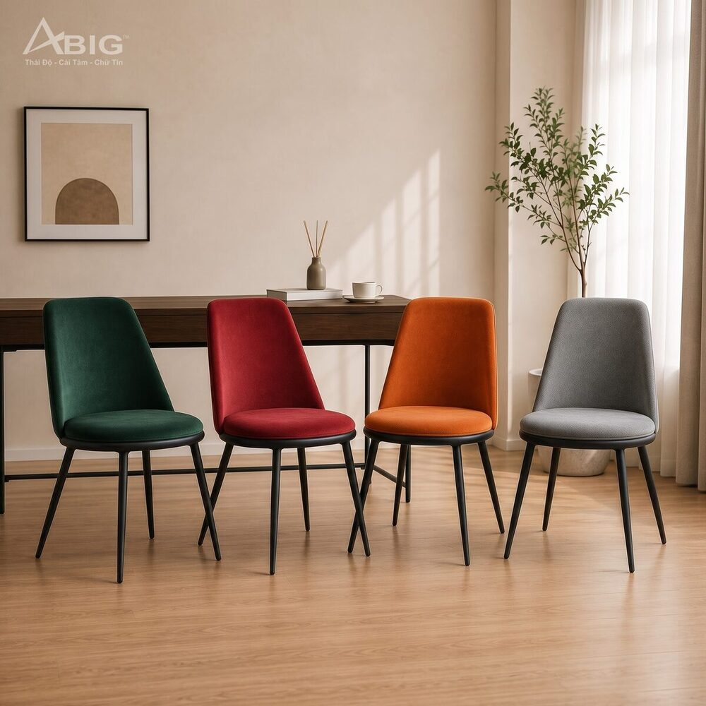 Ghế ăn hiện đại XN009 bốn màu mặt trước