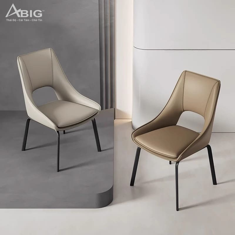 Ghế ăn Luxury bọc da chống trầy CP119 - chi tiết kiểu dáng và bề mặt hoàn thiện