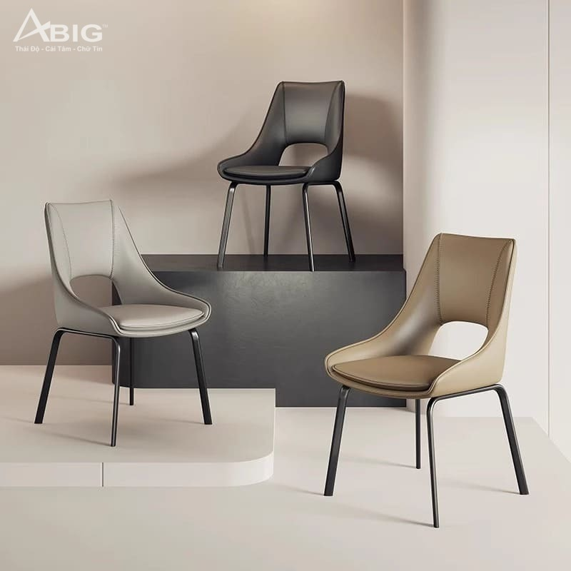 Ghế ăn Luxury bọc da chống trầy CP119 - thiết kế tổng thể