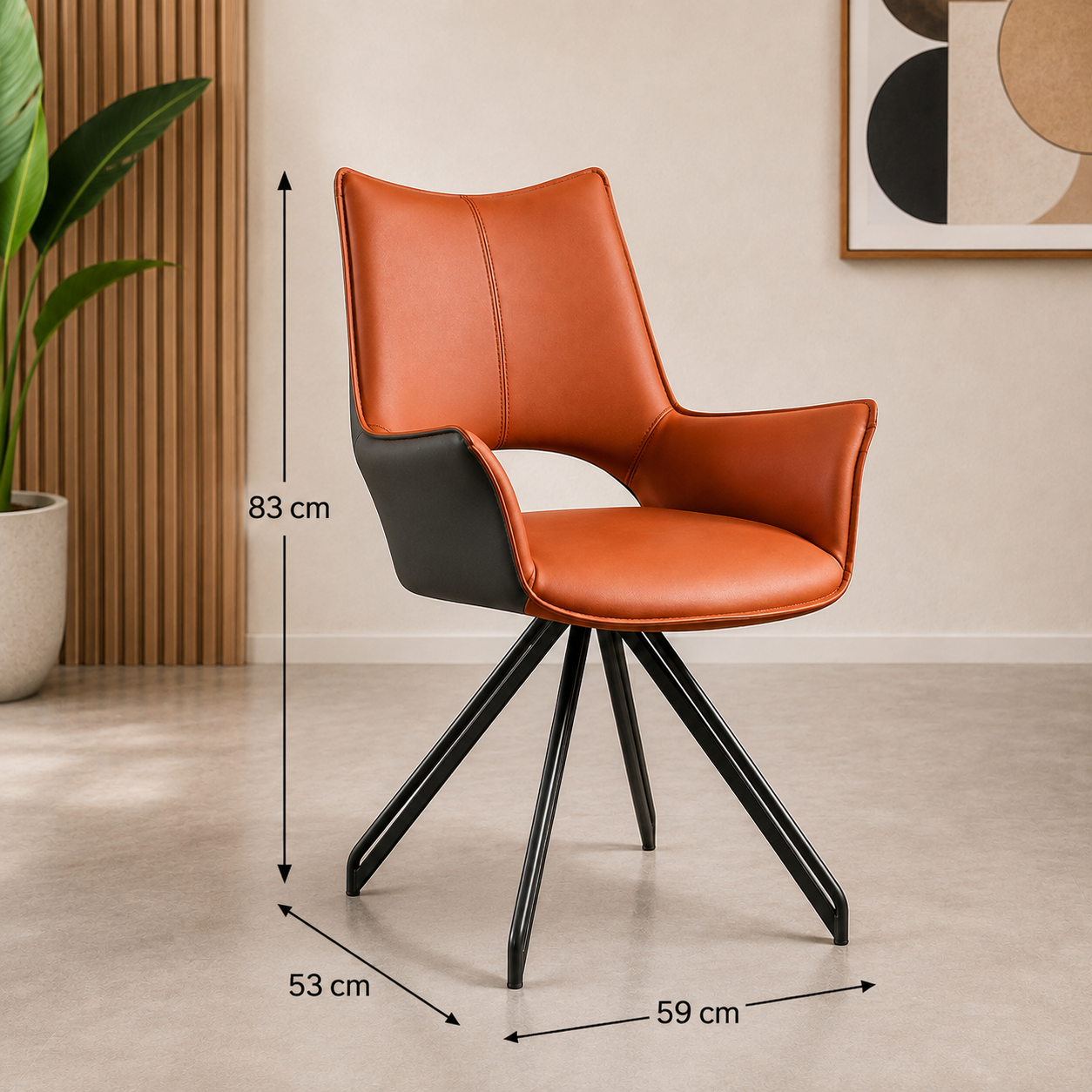Thông tin XN023 Kích thước Ghế ăn nhập khẩu xoay 360 độ XN023 Rộng 59 × Sâu 53 × Cao 83 cm