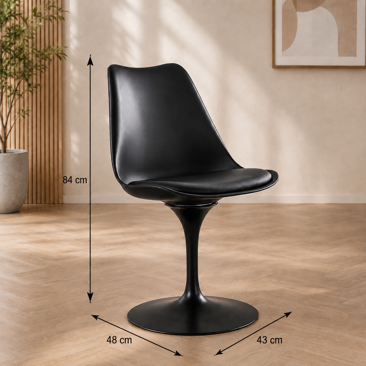 Kích thước và chi tiết Ghế ăn Tulip XN040