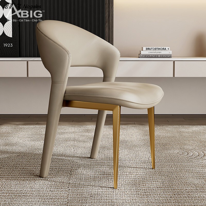 Ghế bàn ăn Luxury khoét lưng bọc da CP109 - hình ảnh 1