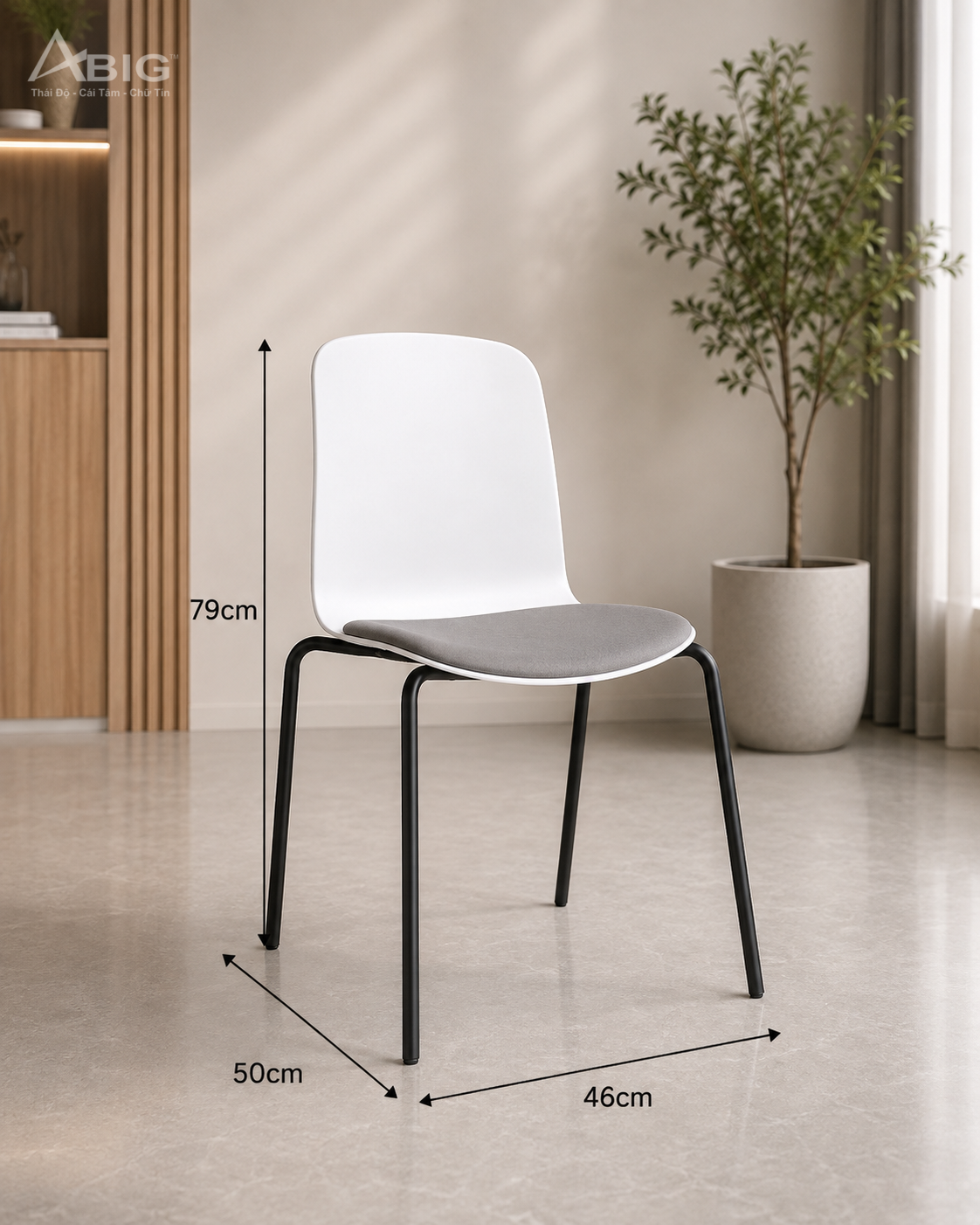 Kích thước Ghế cafe hiện đại XN029 Rộng 46 × Sâu 50 × Cao 79 cm