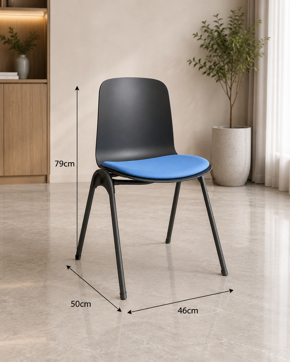 Thông tin XN031 Kích thước Ghế cafe nhựa tối giản XN031 Rộng 46 × Sâu 50 × Cao 79 cm
