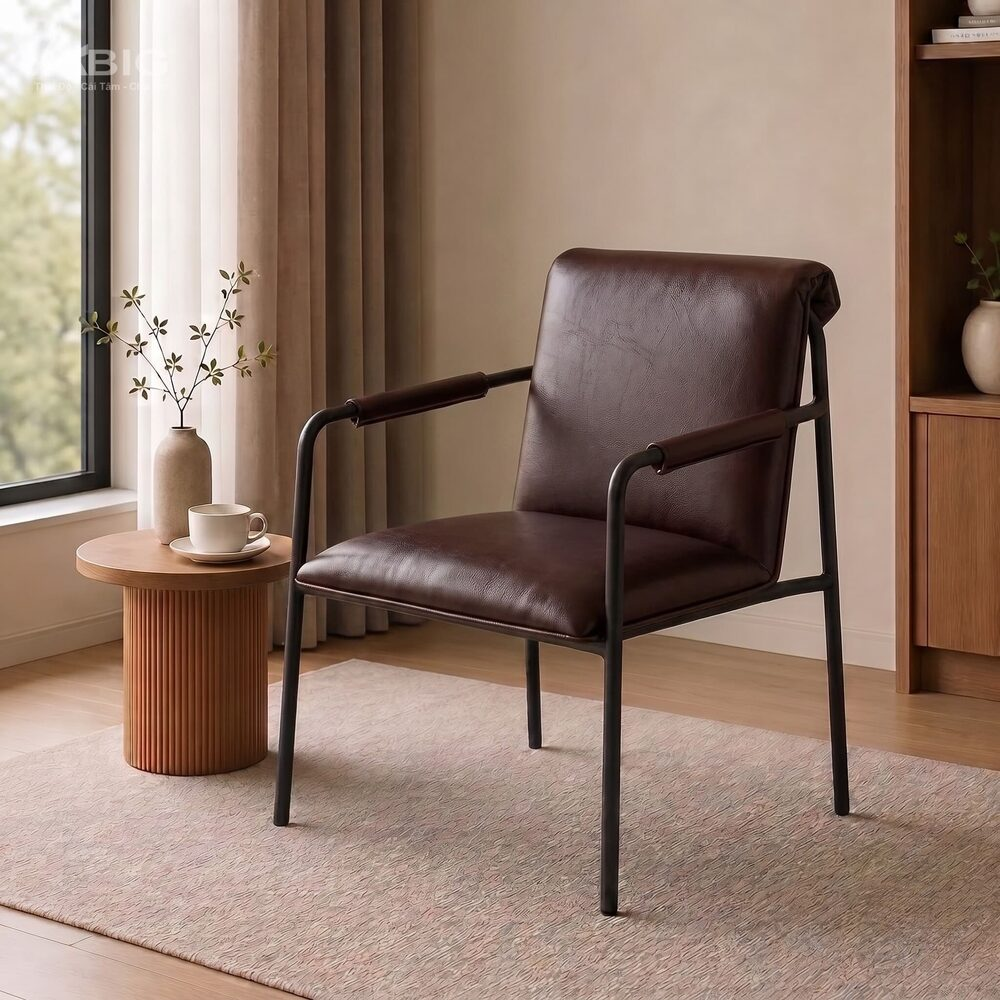 Chi tiết chân thép sơn tĩnh điện của ghế GS006