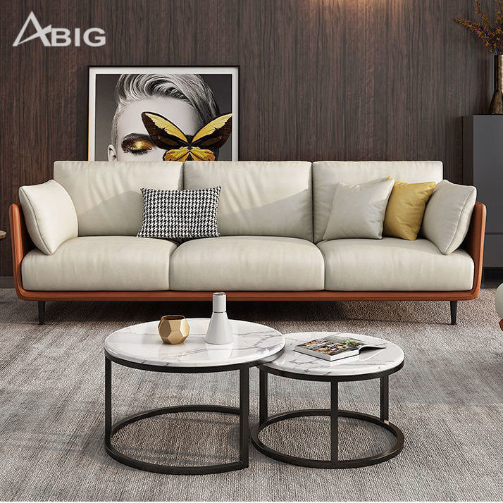 Hình ảnh tổng thể Ghế sofa hiện đại 2m bọc da simili S60