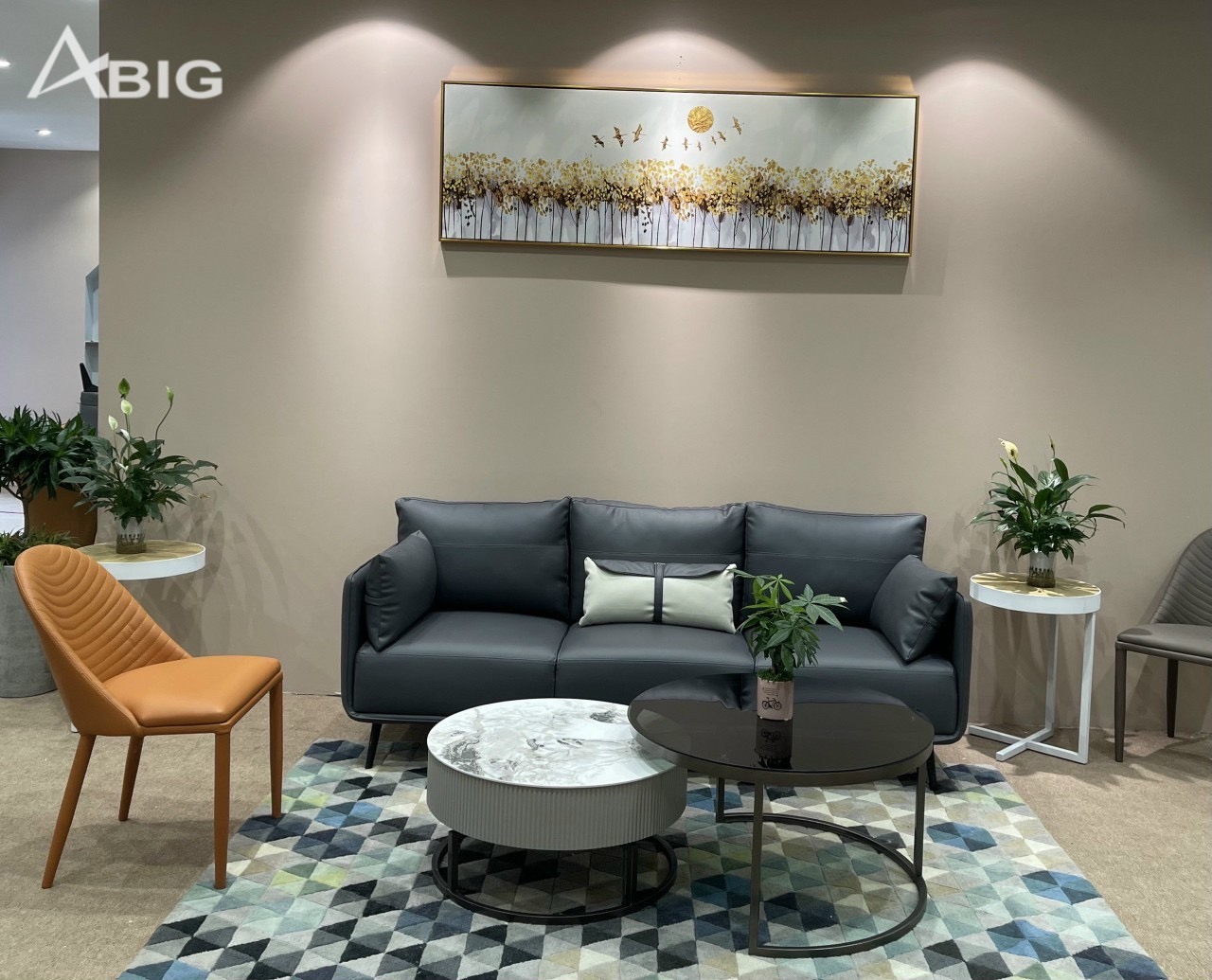 Sofa băng 3 chỗ hiện đại bằng da S50 Sofa băng 3 chỗ hiện đại bằng da S50 - hình ảnh tổng thể