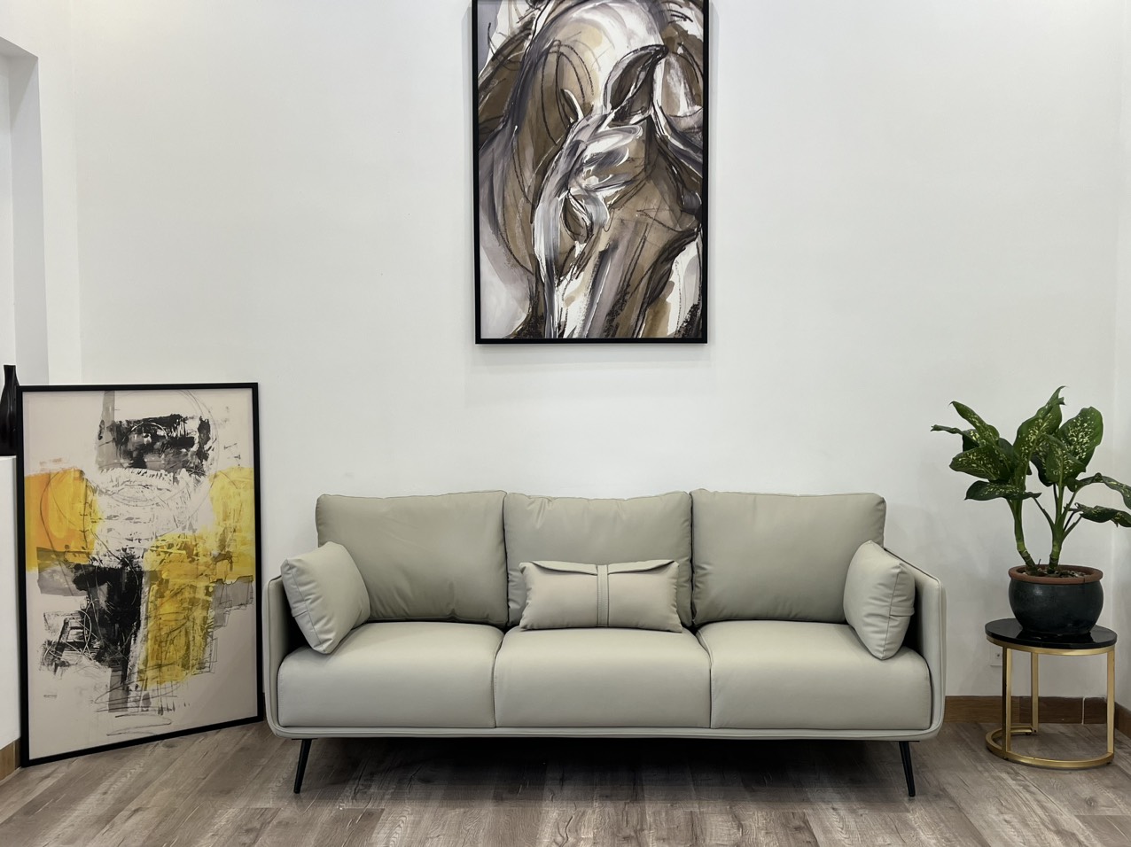 Sofa băng bọc da 2m hiện đại S24 Sofa băng bọc da 2m hiện đại S24 - hình ảnh tổng thể