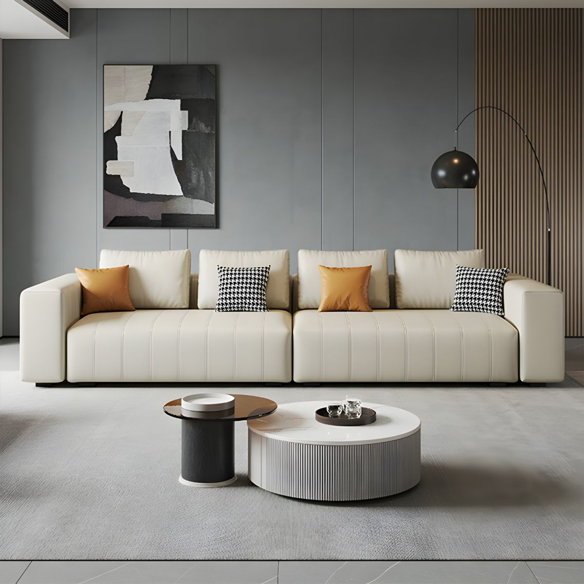 Sofa băng bọc da cao cấp S42 Sofa băng bọc da cao cấp S42 - hình ảnh tổng thể