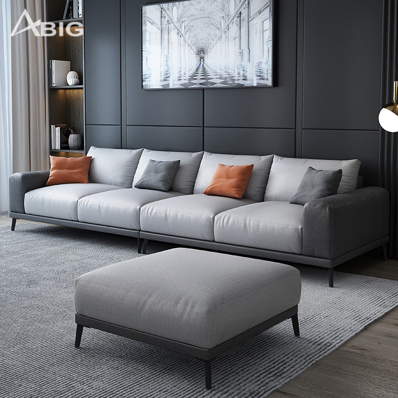 Sofa băng bọc vải bố 4 chỗ ngồi đẹp S07 Sofa băng bọc vải bố 4 chỗ ngồi đẹp S07 - hình ảnh tổng thể