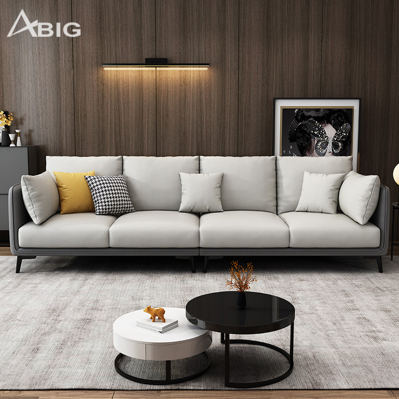 Sofa băng cao cấp bọc da 4 chỗ S53 Sofa băng cao cấp bọc da 4 chỗ S53 - hình ảnh tổng thể