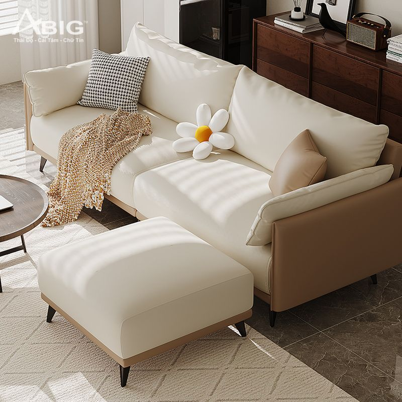 Sofa phòng khách bọc da cao cấp S34 Sofa phòng khách bọc da cao cấp S34 - hình ảnh tổng thể